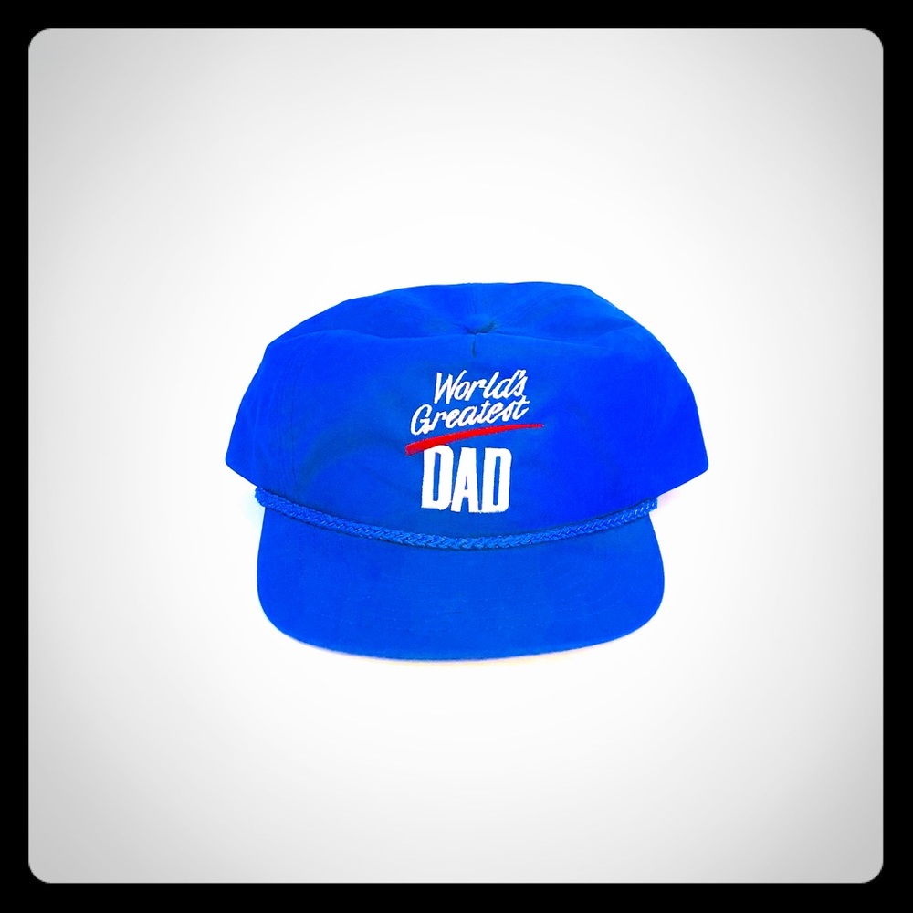 Worlds Greatest Dad Blue SnapBack Vintage Hat..
